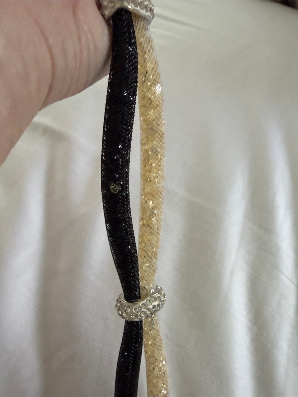 Vintage Stardust Mesh Choker Pave’ Set Spacers and Magnetic Closure